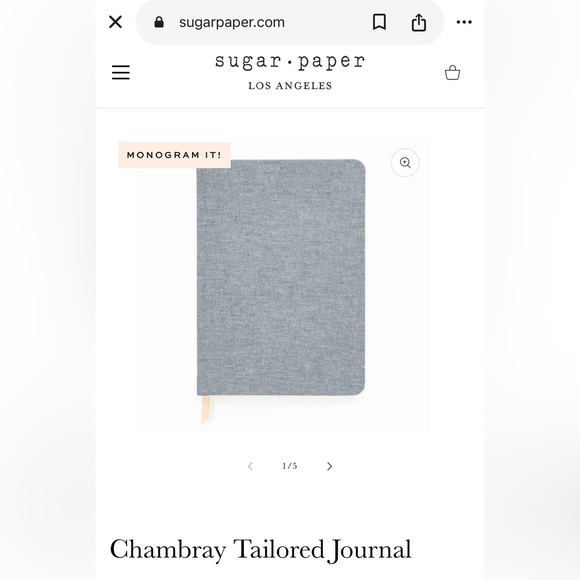 Sugar Paper Hardcover Journal - Picture 3 of 6